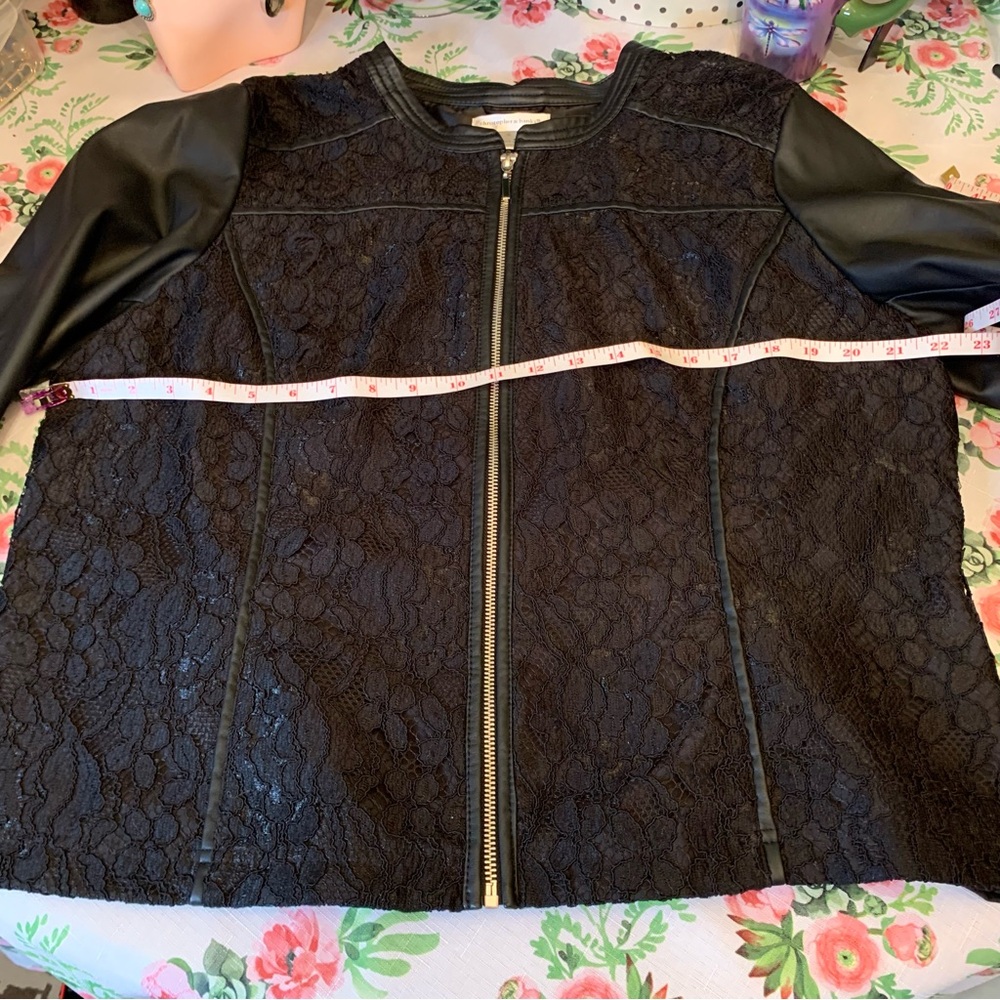 Christopher & Banks Black Faux Leather Jacket - Picture 12 of 15